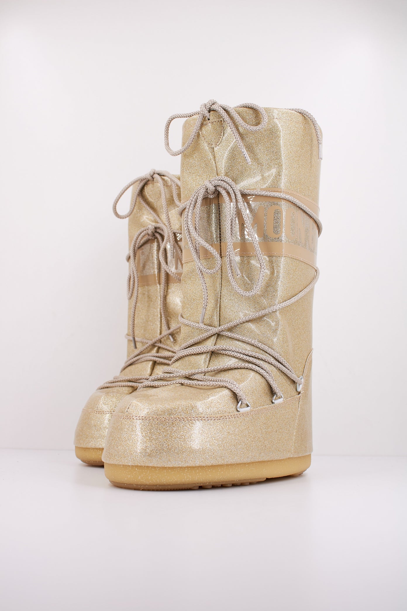 MOON BOOT  MB ICON GLITTER en color ORO  (2)