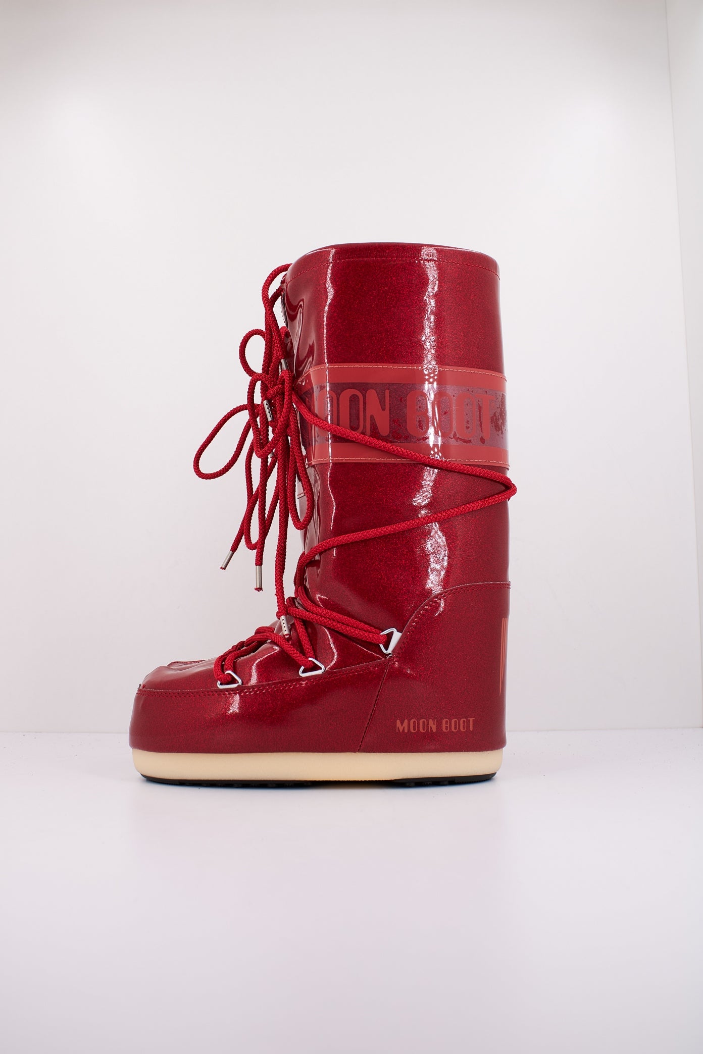 MOON BOOT MB ICON JR GLITTE en color ROJO  (1)