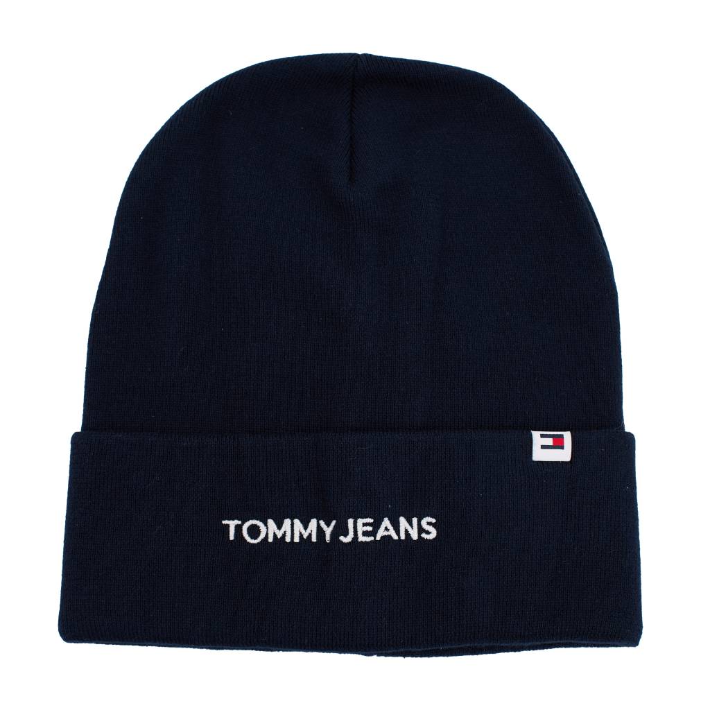 TOMMY JEANS TJW LINEAR LOGO BEANIE en color AZUL  (4)