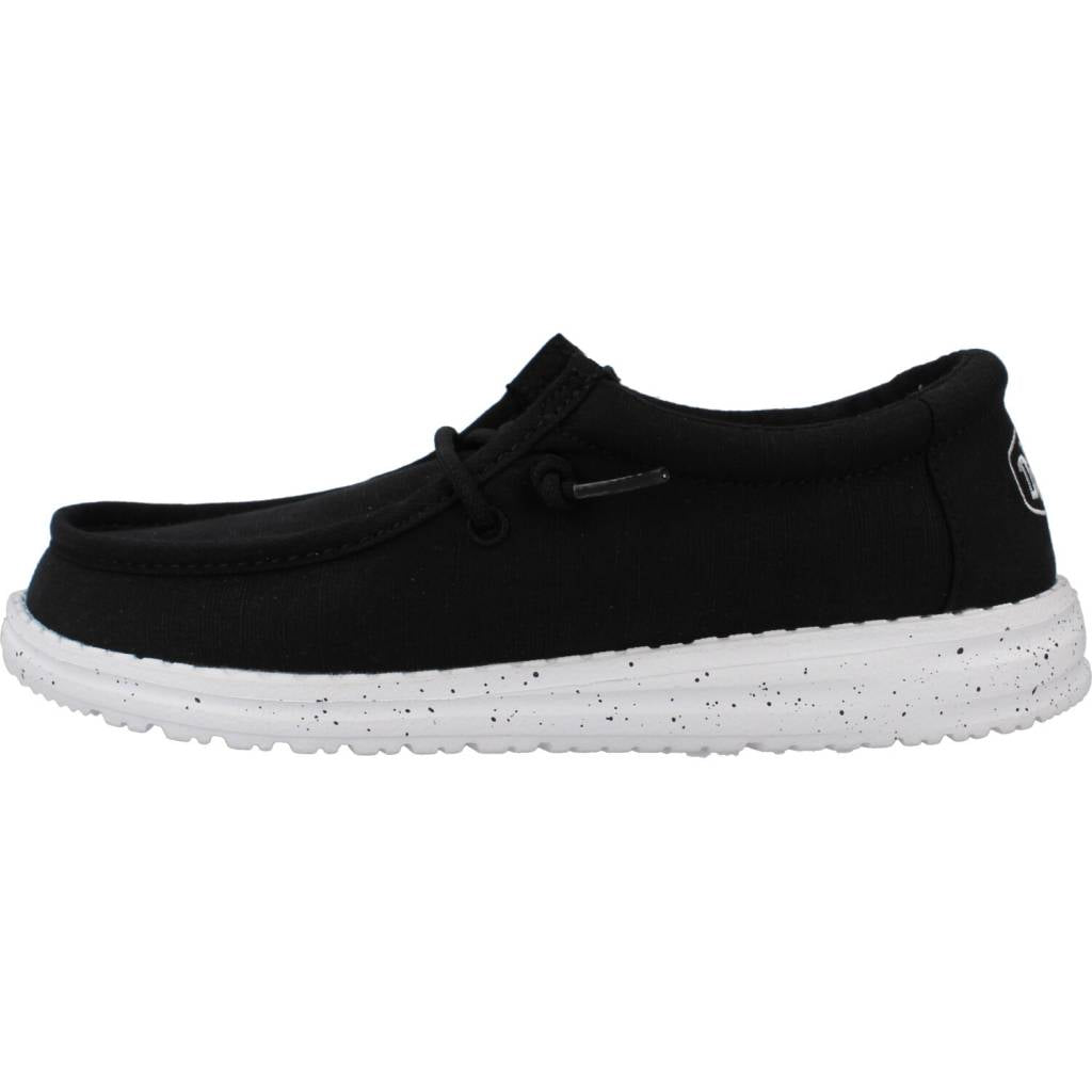 HEY DUDE WALLY YOUTH SLUB CANVAS en color NEGRO  (2)