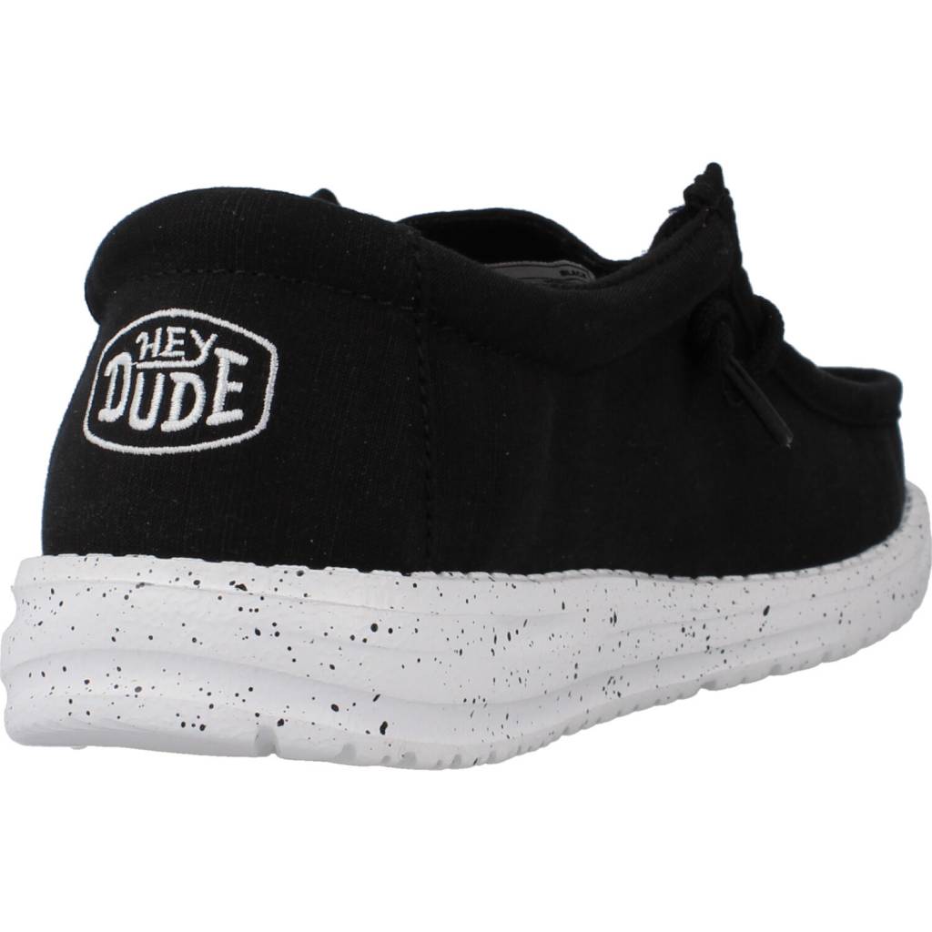 HEY DUDE WALLY YOUTH SLUB CANVAS en color NEGRO  (3)