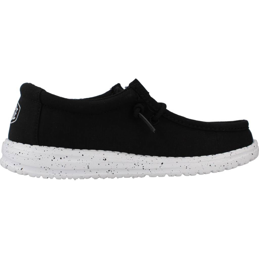 HEY DUDE WALLY YOUTH SLUB CANVAS en color NEGRO  (4)