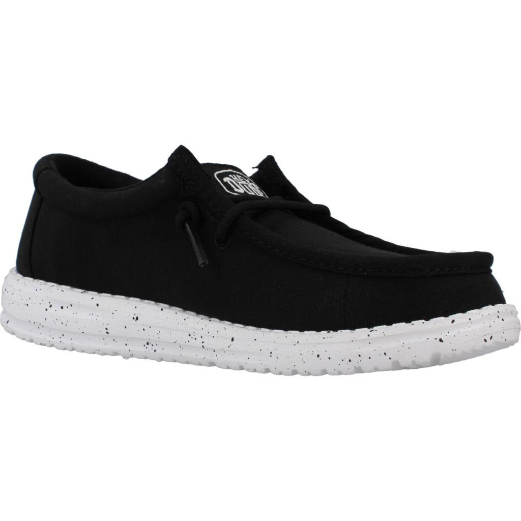 HEY DUDE WALLY YOUTH SLUB CANVAS en color NEGRO  (5)