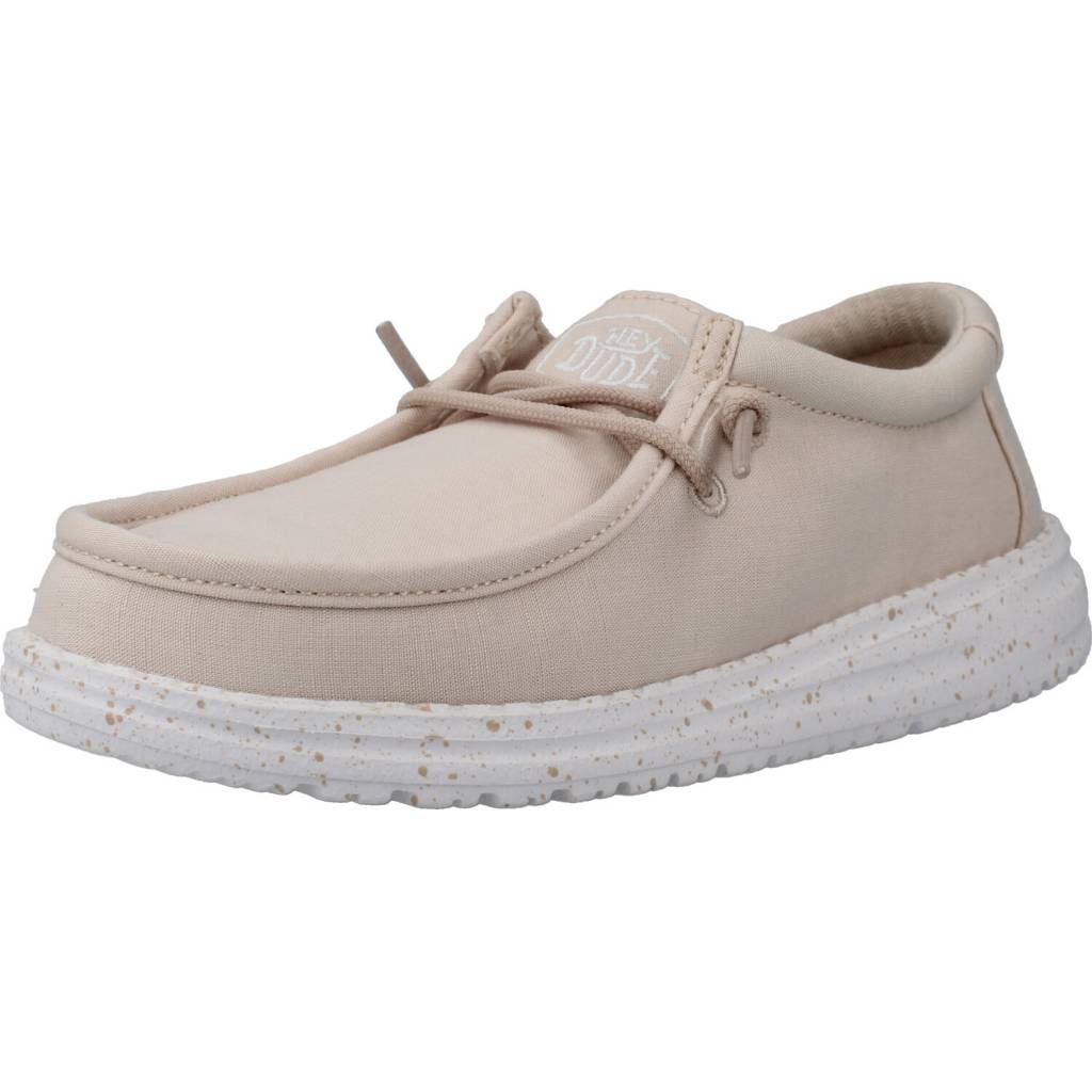 HEY DUDE WALLY YOUTH SLUB CANVAS en color NUDE  (1)