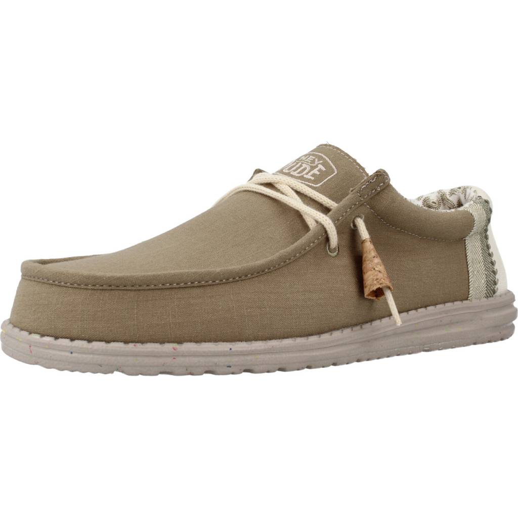 HEY DUDE WALLY LINEN NATURAL en color VERDE  (1)