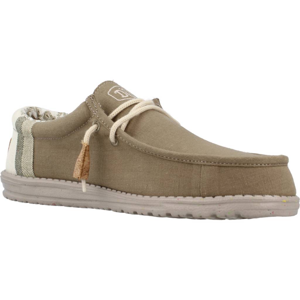 HEY DUDE WALLY LINEN NATURAL en color VERDE  (5)