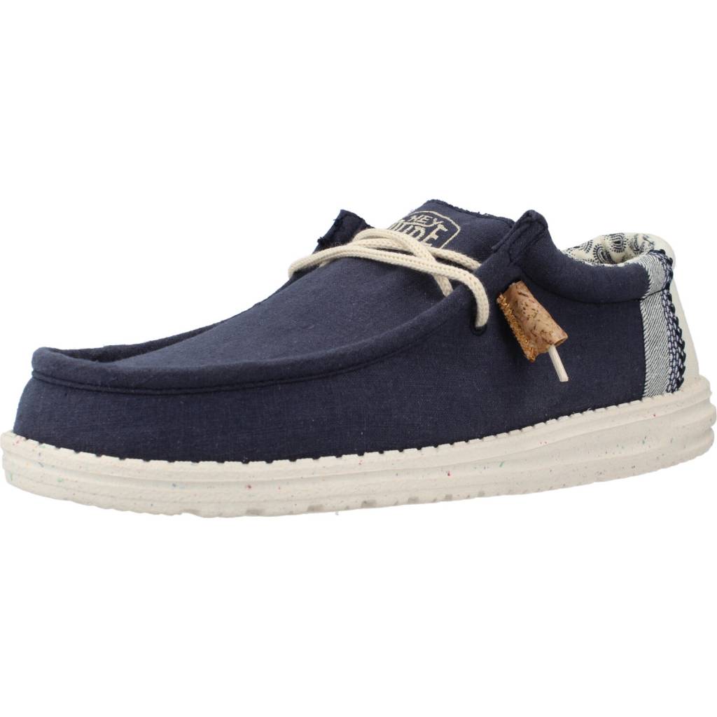 HEY DUDE WALLY LINEN NATURAL en color AZUL  (1)