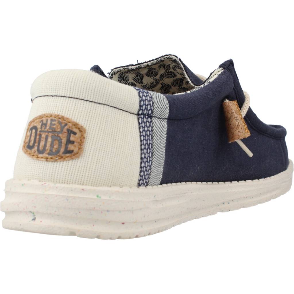 HEY DUDE WALLY LINEN NATURAL en color AZUL  (3)