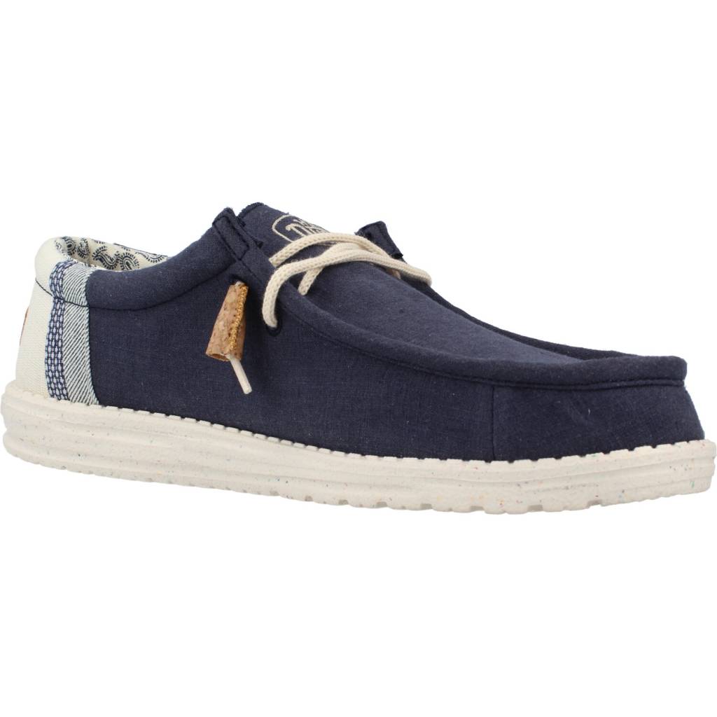 HEY DUDE WALLY LINEN NATURAL en color AZUL  (5)