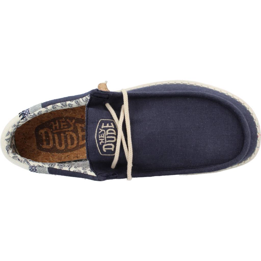 HEY DUDE WALLY LINEN NATURAL en color AZUL  (7)