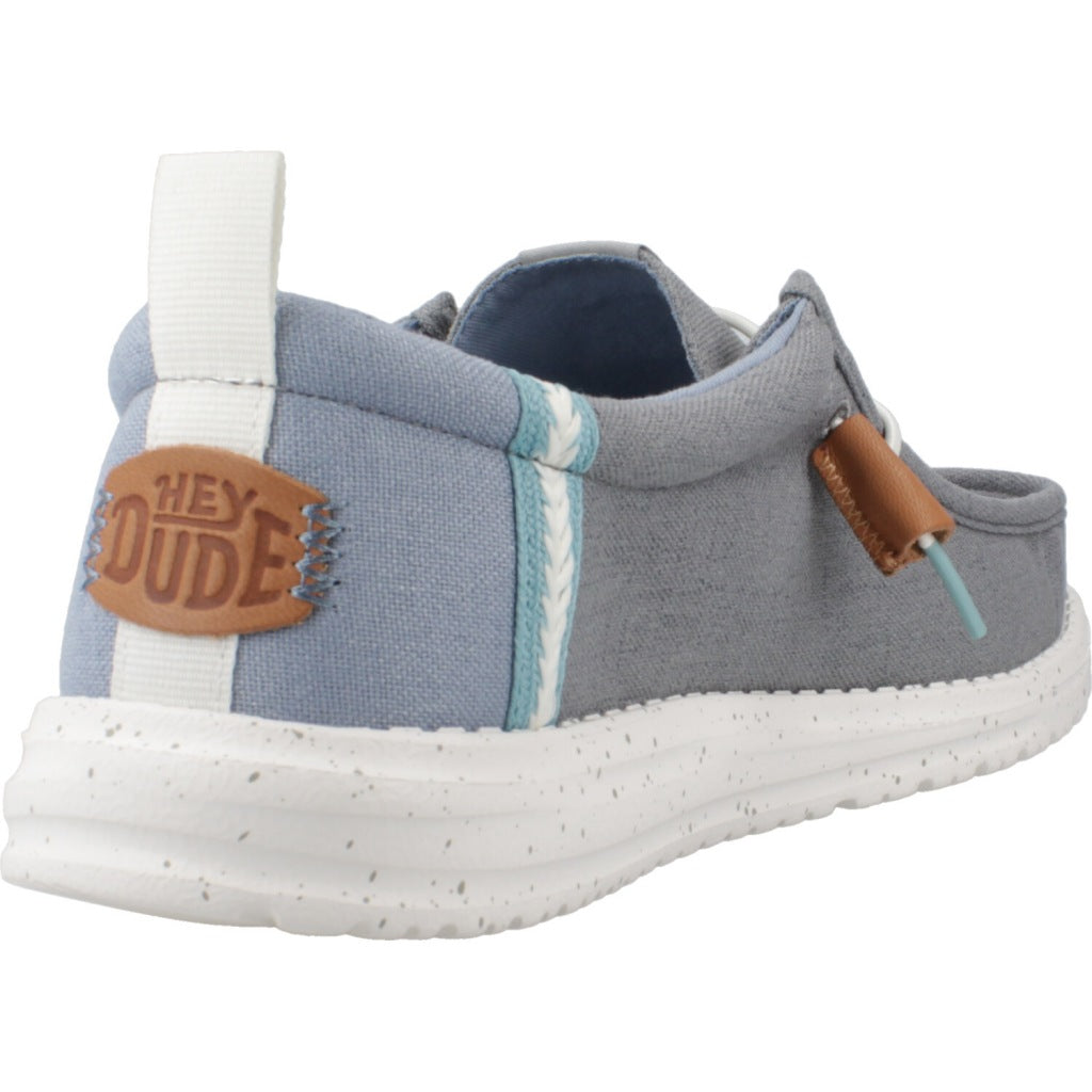 HEY DUDE WALLY SUMMER LINEN en color GRIS  (3)