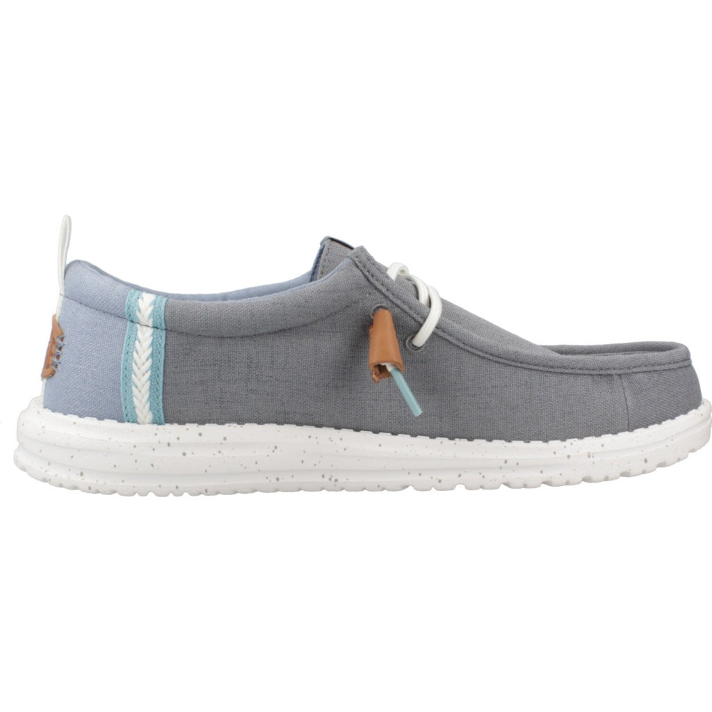 HEY DUDE WALLY SUMMER LINEN en color GRIS  (4)