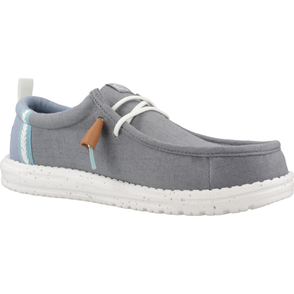 HEY DUDE WALLY SUMMER LINEN en color GRIS  (5)