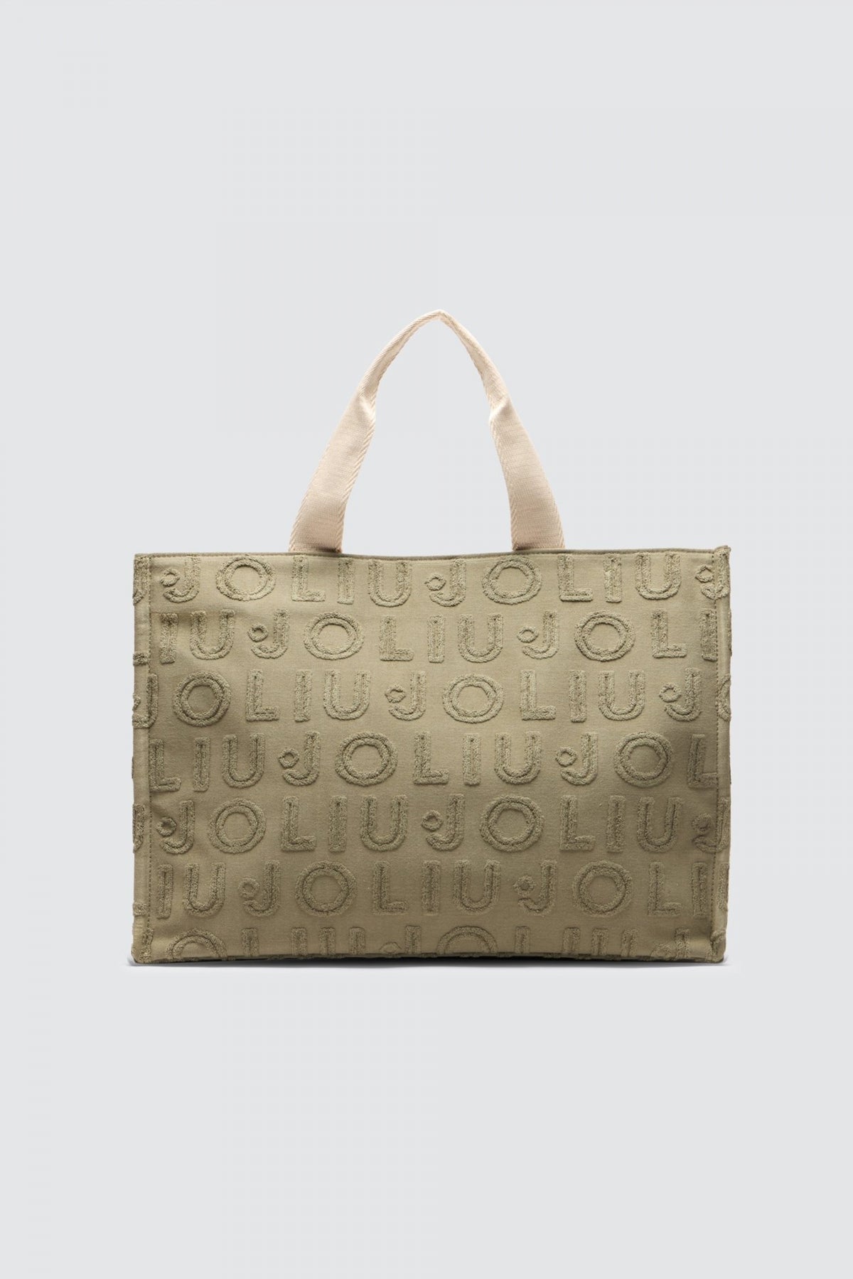 LIU-JO L TOTE JACQUARD PLAIN en color VERDE  (1)