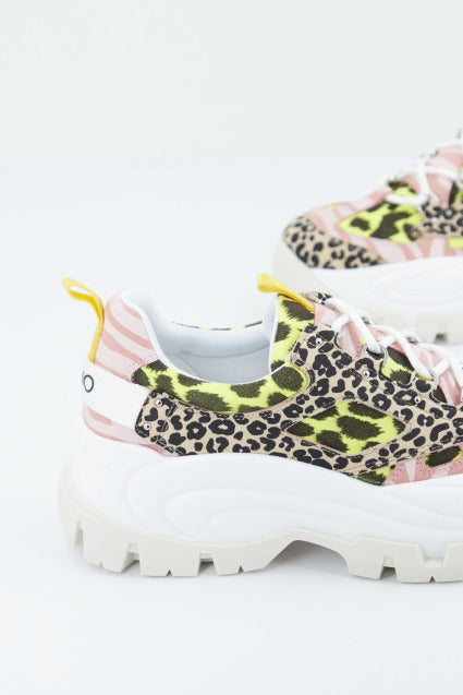 LIU-JO WAVE  - SNEAKER BLAC en color ANIMAL PRINT  (2)