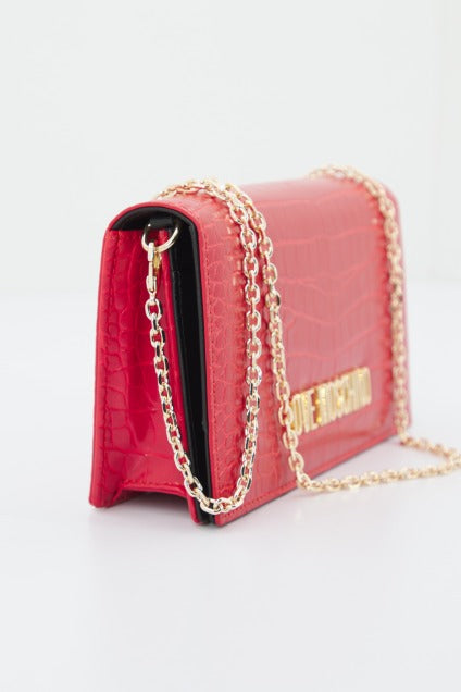 LOVE MOSCHINO JCPPF BOLSA PU ST.CROCO en color ROJO  (1)