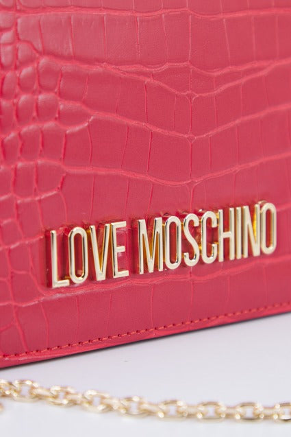 LOVE MOSCHINO JCPPF BOLSA PU ST.CROCO en color ROJO  (4)