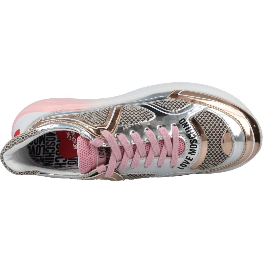 LOVE MOSCHINO SNEAKERD RUNNING en color ROSA  (7)