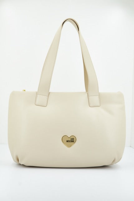 LOVE MOSCHINO  BORSA PU en color BLANCO  (2)