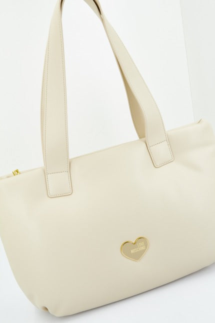 LOVE MOSCHINO  BORSA PU en color BLANCO  (3)