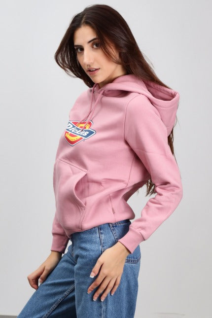 DICKIES  ICON LOGO HOODIE W en color ROSA  (4)