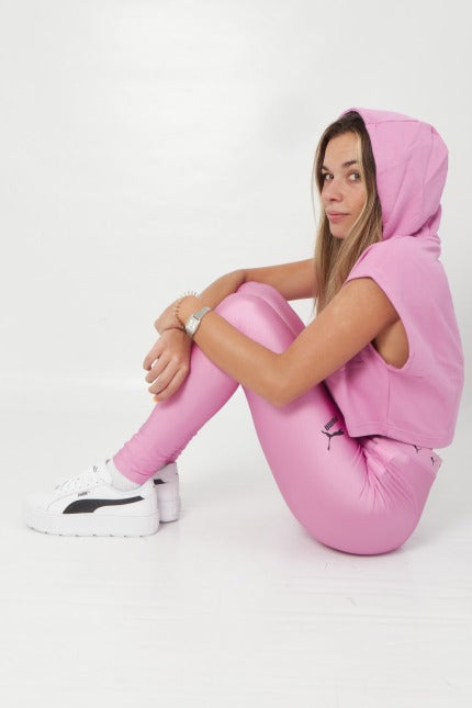 PUMA DARE TO HOODED CROPPED VES en color ROSA  (4)