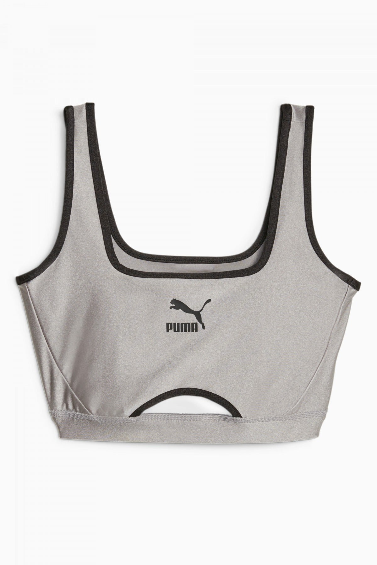 PUMA DARE TO CROP TOP en color GRIS  (2)