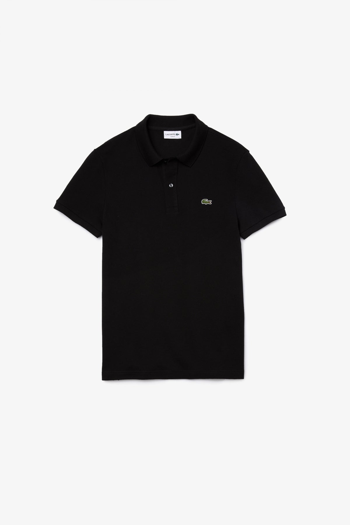 LACOSTE L SHORT SLEEVED RIBBED COLLAR S en color NEGRO  (2)