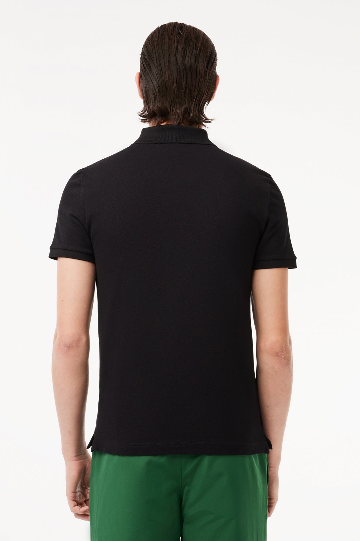 LACOSTE L SHORT SLEEVED RIBBED COLLAR S en color NEGRO  (3)