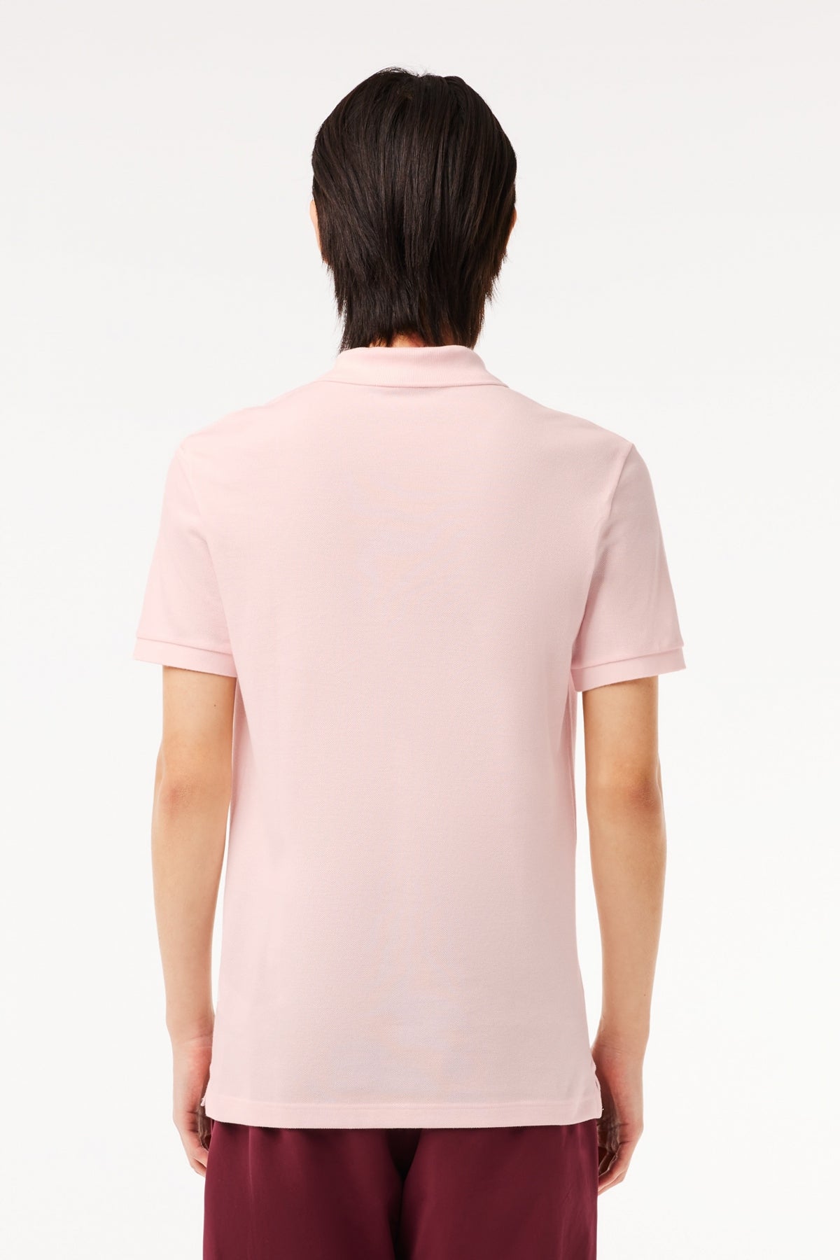 LACOSTE L SHORT SLEEVED RIBBED COLLAR S en color ROSA  (3)