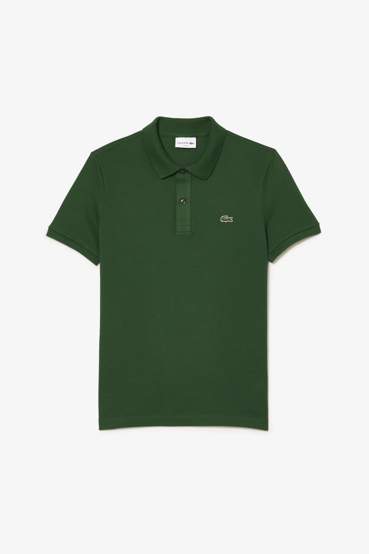 LACOSTE L SHORT SLEEVED RIBBED COLLAR S en color VERDE  (2)