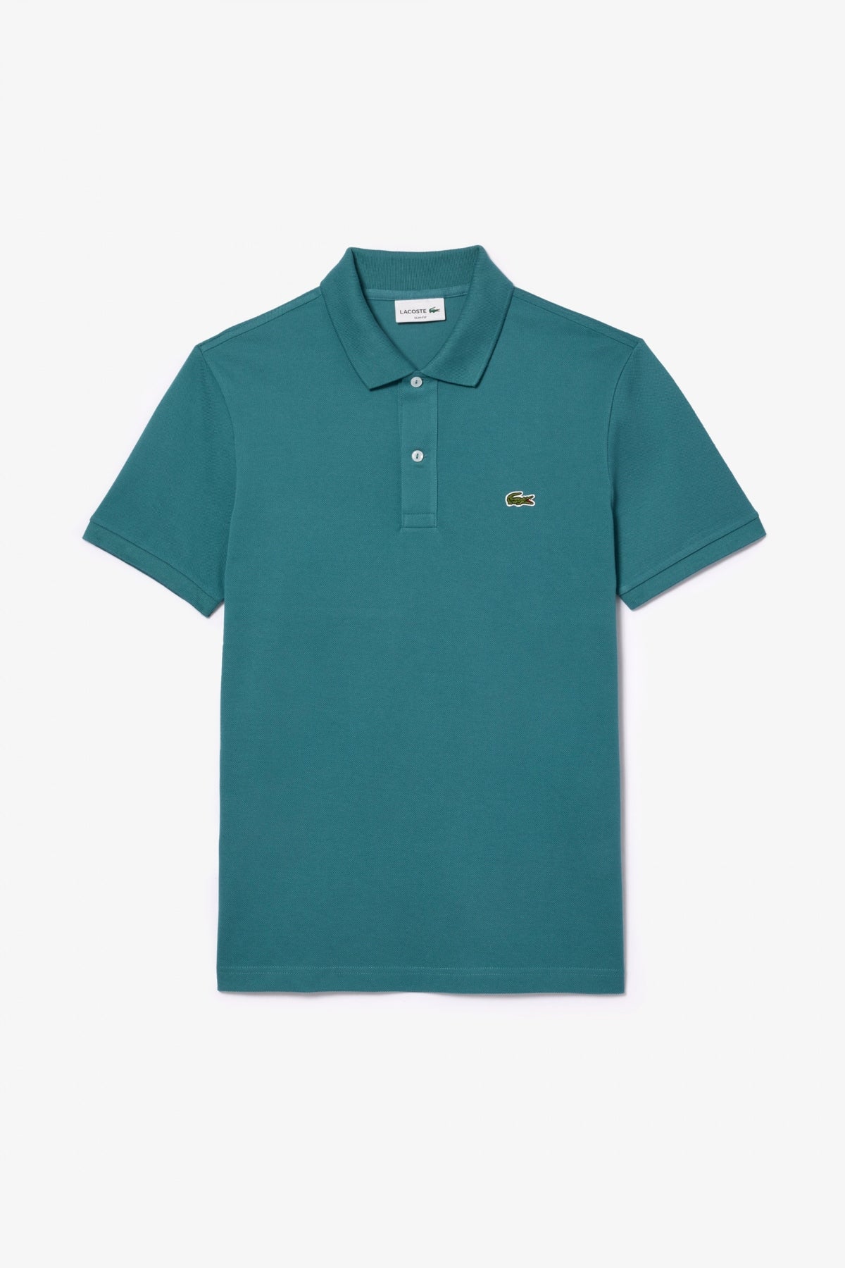 LACOSTE L SHORT SLEEVED RIBBED COLLAR S en color AZUL  (2)