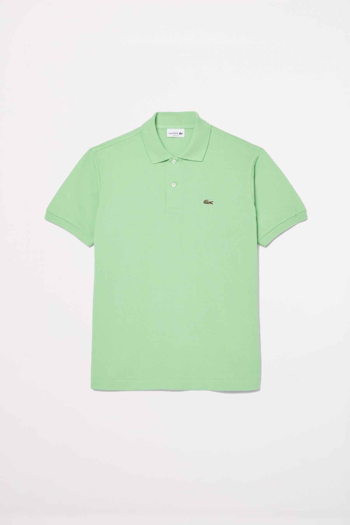 LACOSTE L SHORT SLEEVED RIBBED COLLAR S en color VERDE  (2)