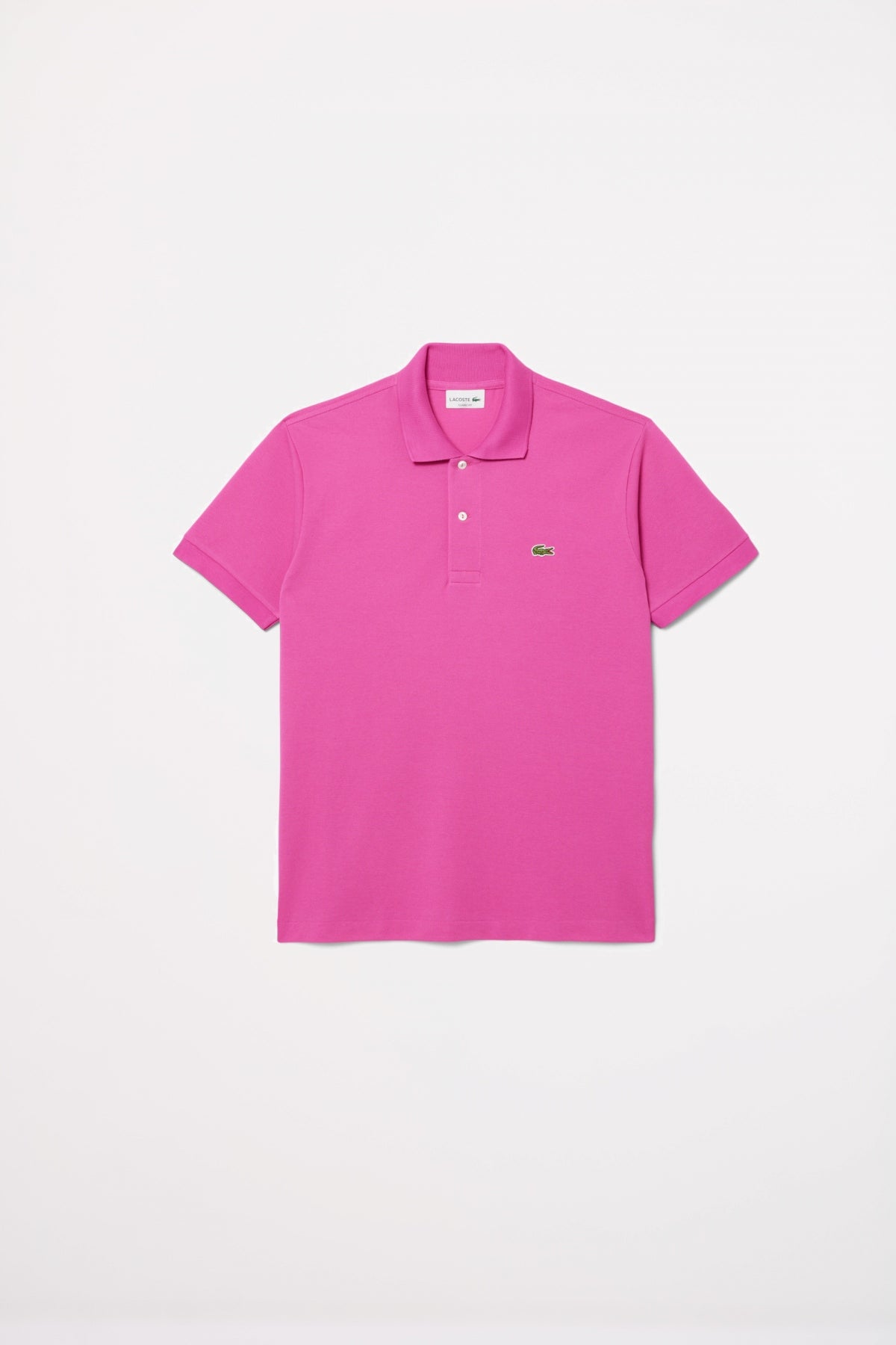 LACOSTE L SHORT SLEEVED RIBBED COLLAR S en color ROSA  (2)