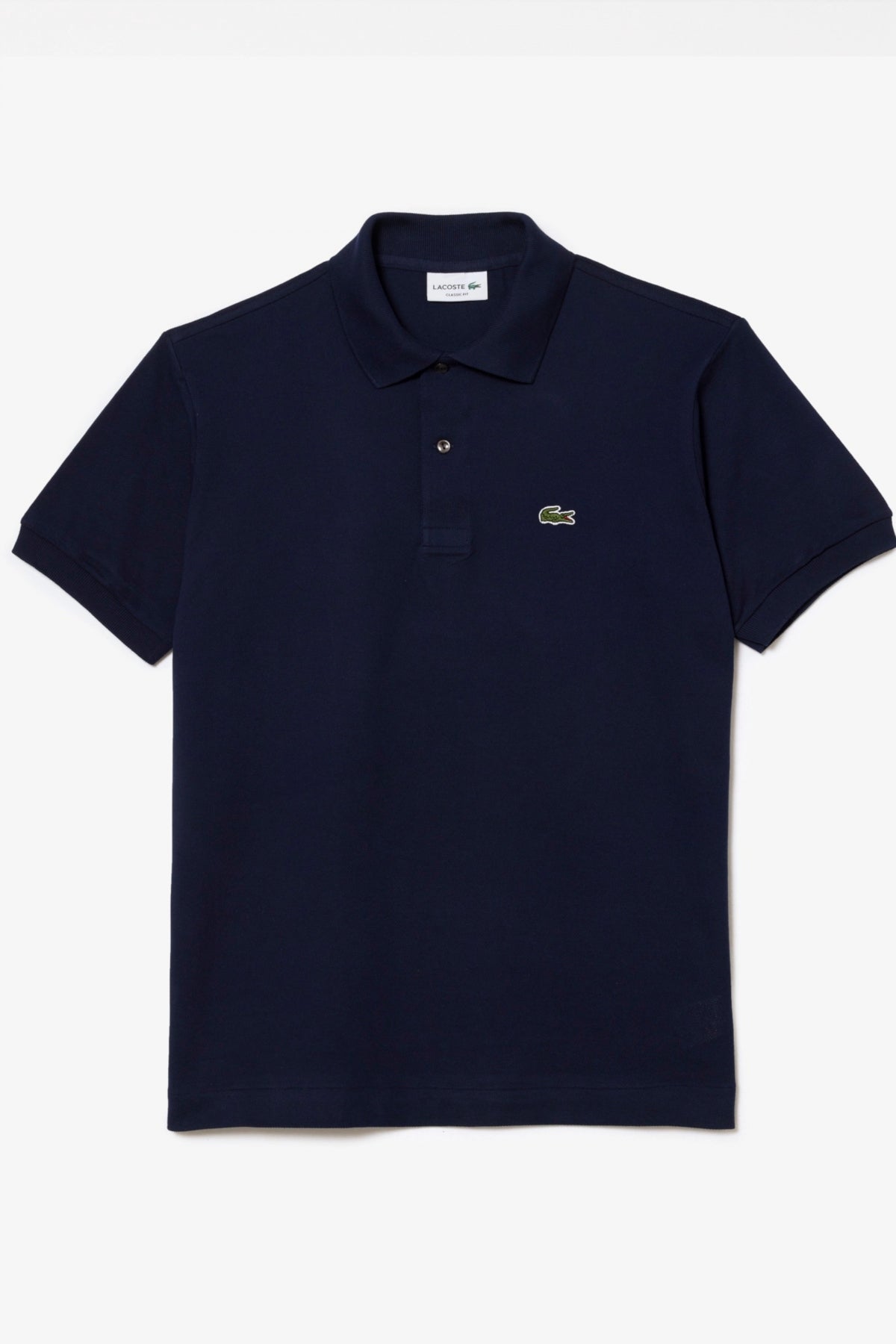 LACOSTE L SHORT SLEEVED RIBBED COLLAR S en color AZUL  (2)