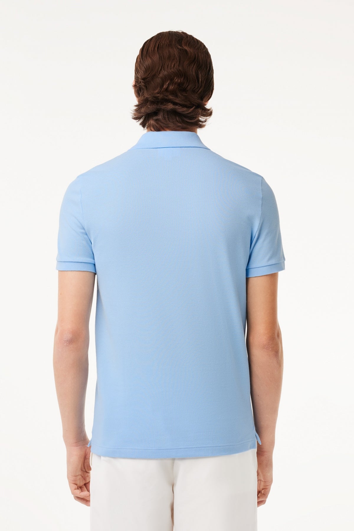 LACOSTE L SHORT SLEEVED RIBBED COLLAR S en color AZUL  (3)