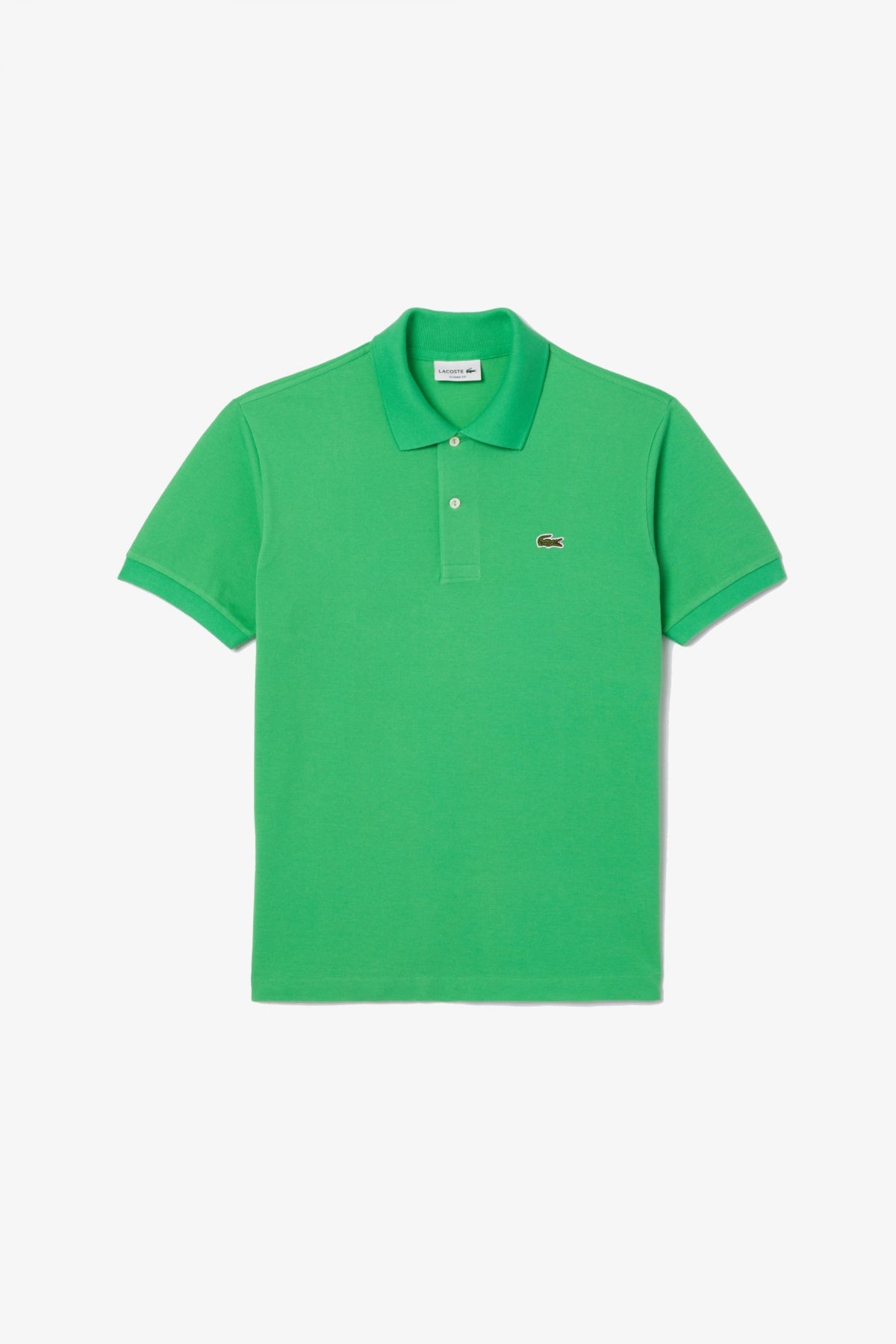 LACOSTE L SHORT SLEEVED RIBBED COLLAR S en color VERDE  (2)