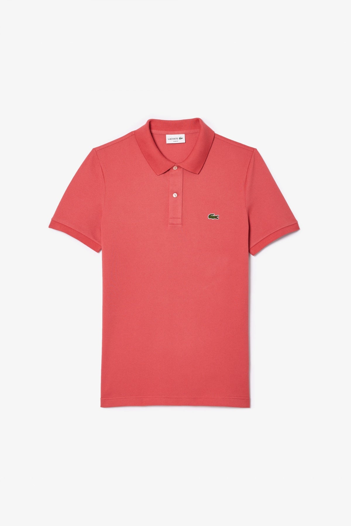 LACOSTE L SHORT SLEEVED RIBBED COLLAR S en color ROSA  (2)