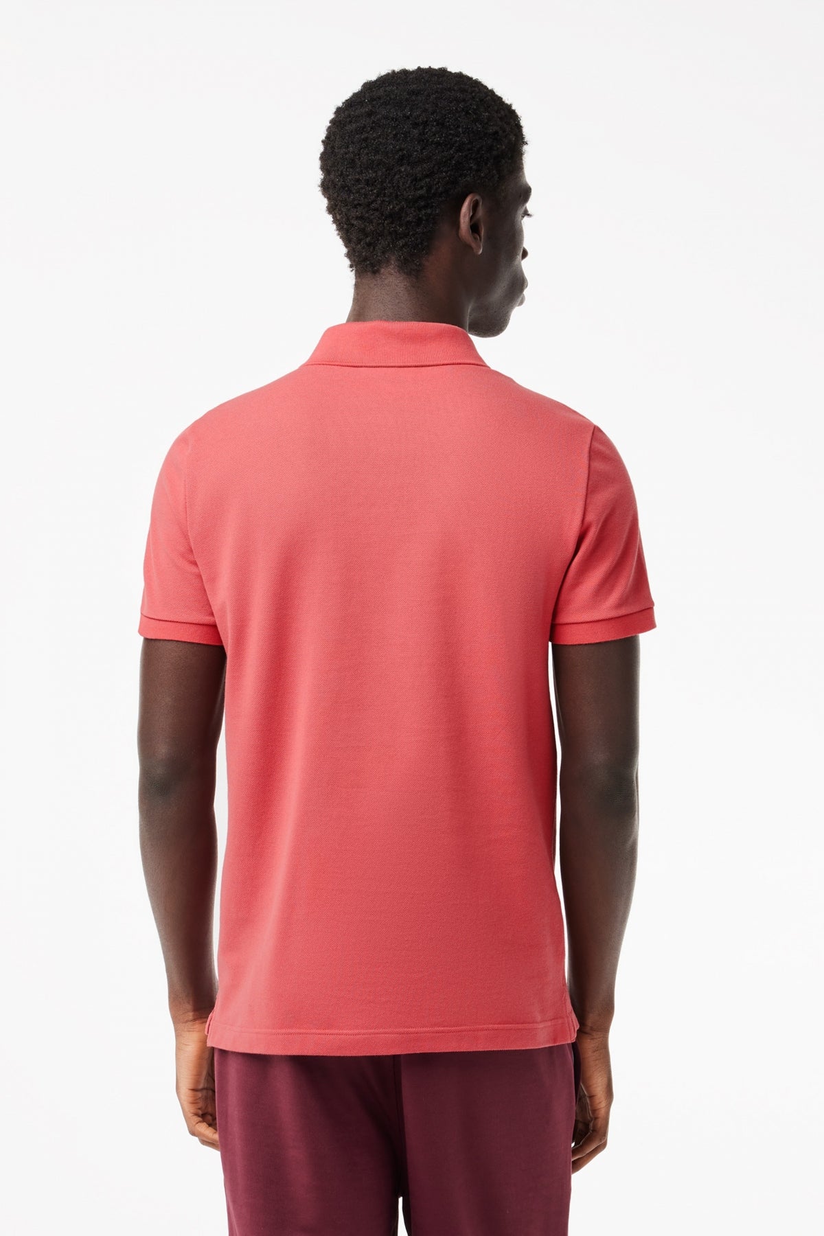 LACOSTE L SHORT SLEEVED RIBBED COLLAR S en color ROSA  (3)