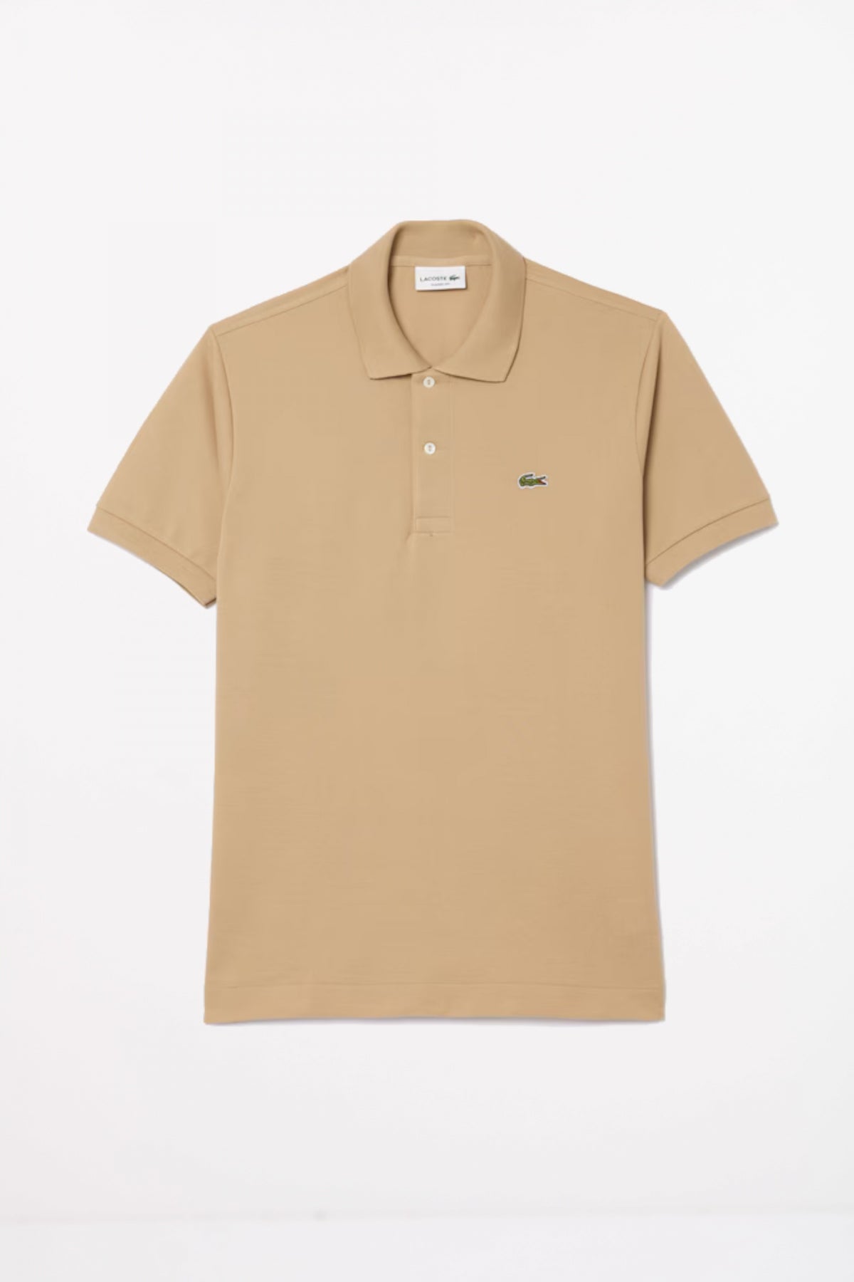 LACOSTE L SHORT SLEEVED RIBBED COLLAR S en color MARRON  (2)