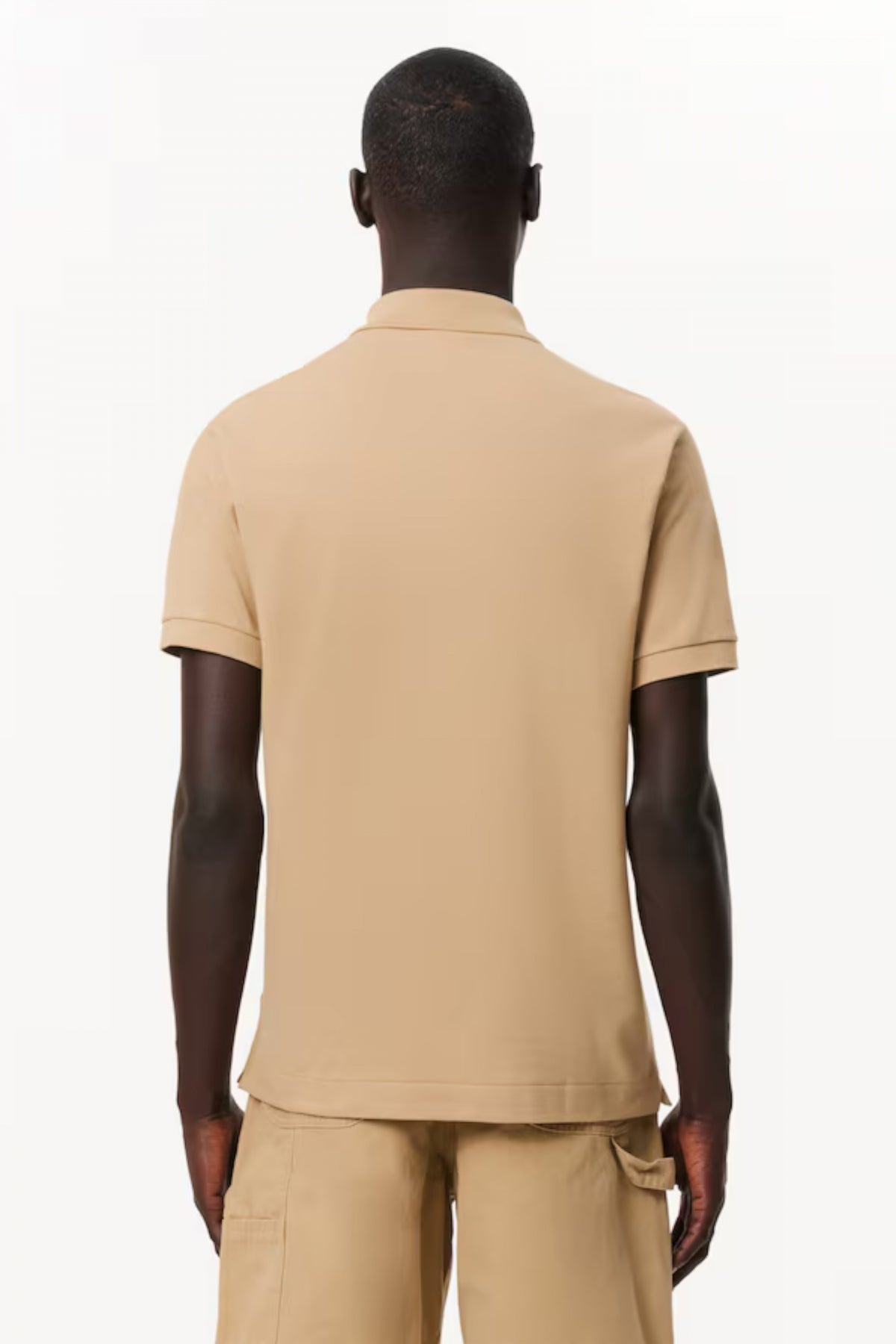 LACOSTE L SHORT SLEEVED RIBBED COLLAR S en color MARRON  (3)