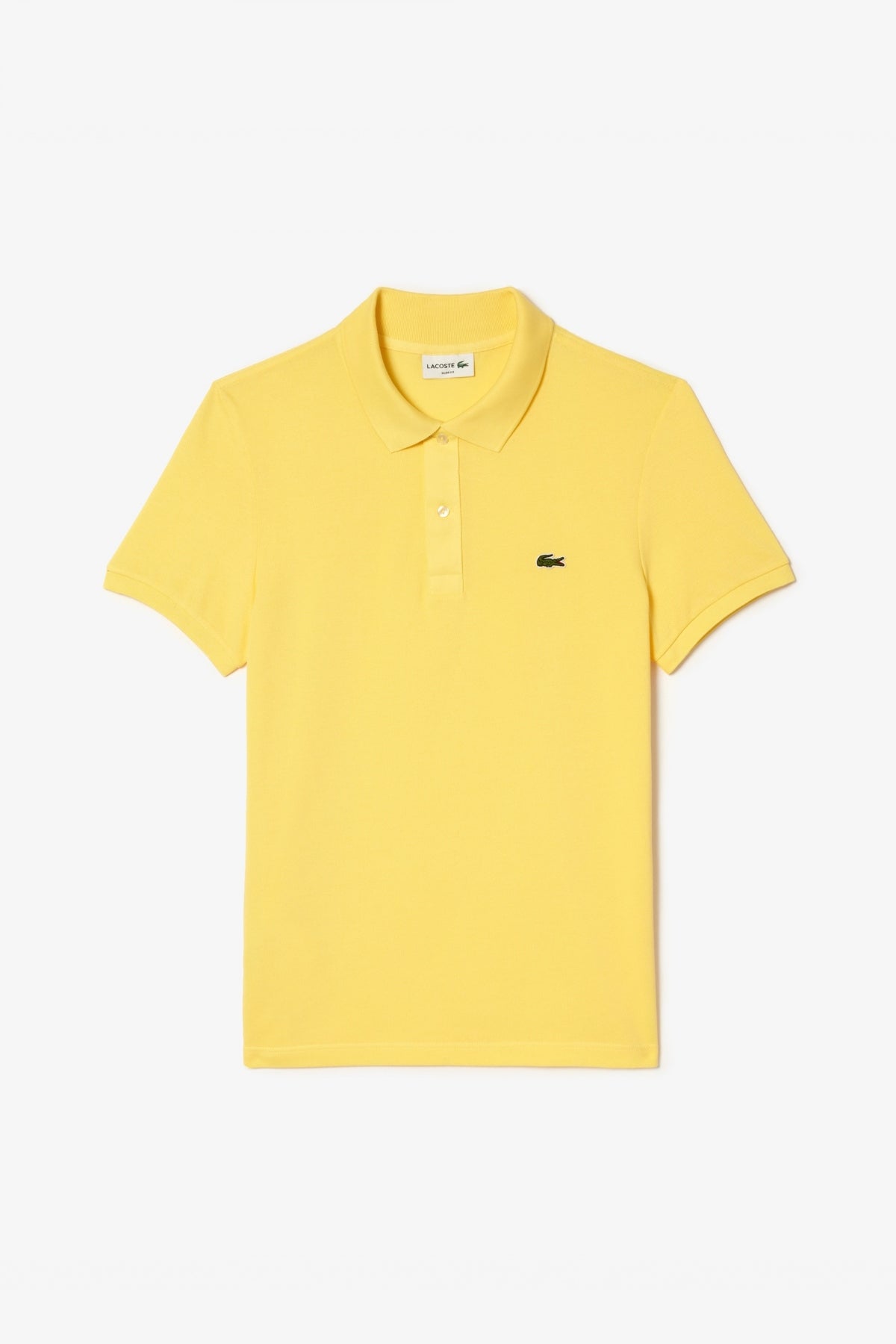 LACOSTE L SHORT SLEEVED RIBBED COLLAR S en color AMARILLO  (2)