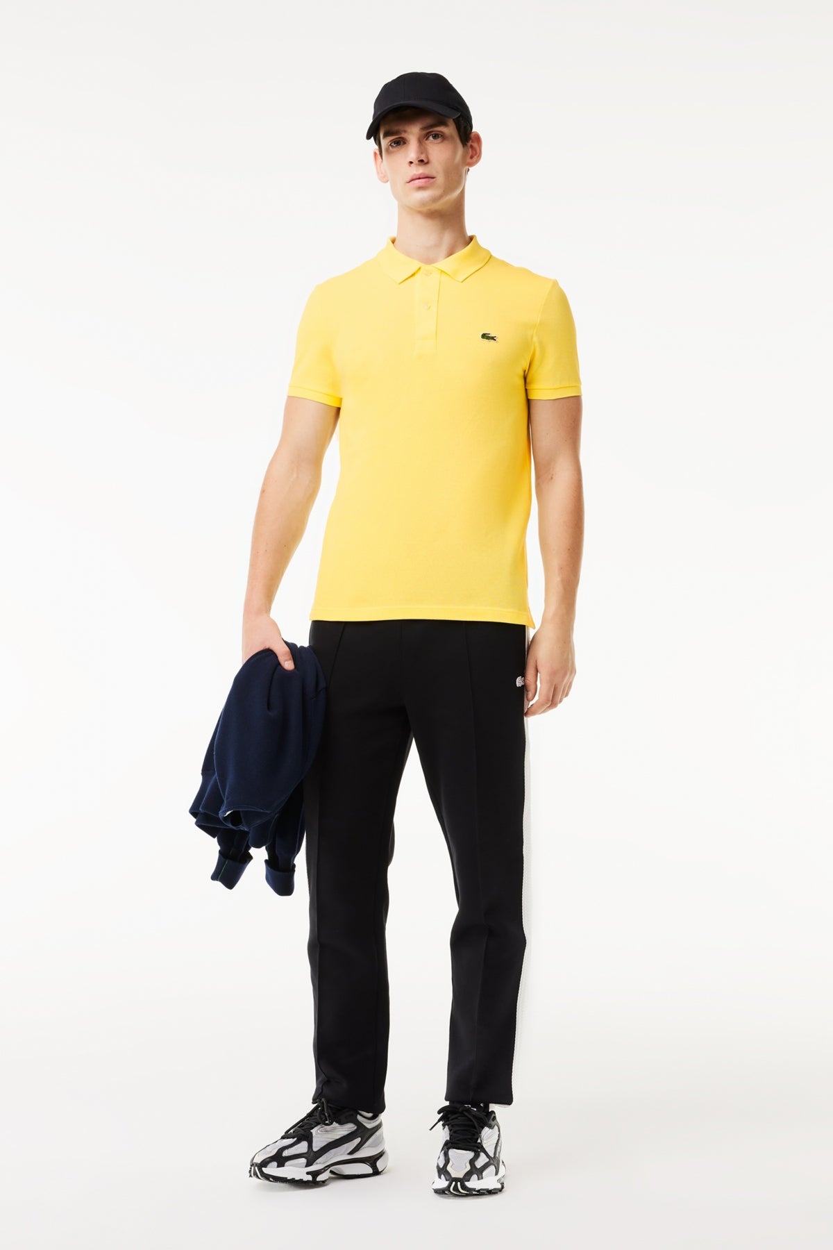 LACOSTE L SHORT SLEEVED RIBBED COLLAR S en color AMARILLO  (4)