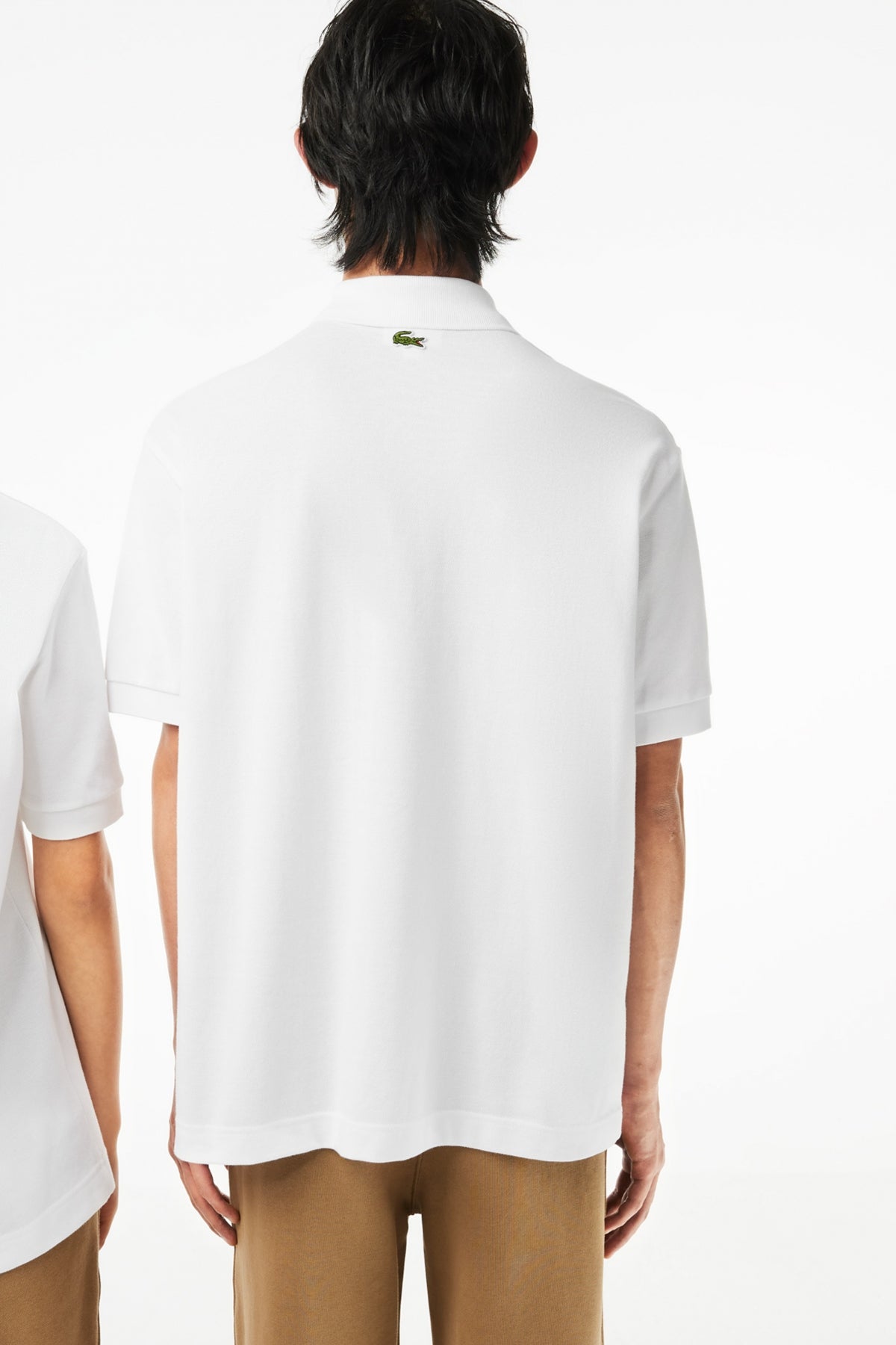 LACOSTE SHORT SLEEVED RIBBED COLLAR en color BLANCO  (3)