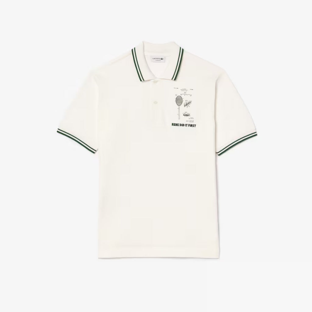 LACOSTE SHORT SLEEVED RIBBED COLLAR en color BLANCO  (5)