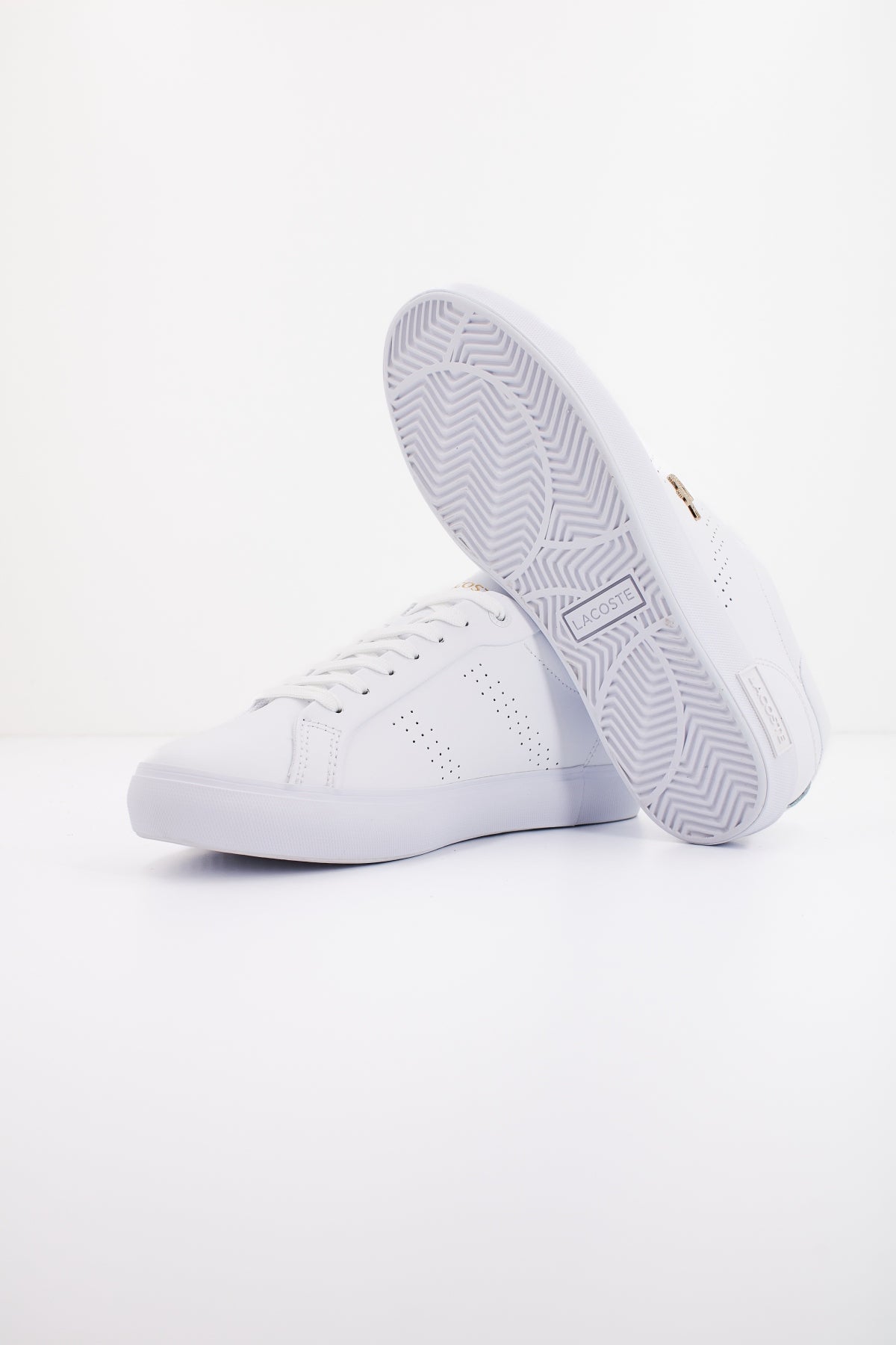 LACOSTE POWERCOURT . LEATHER en color BLANCO  (4)