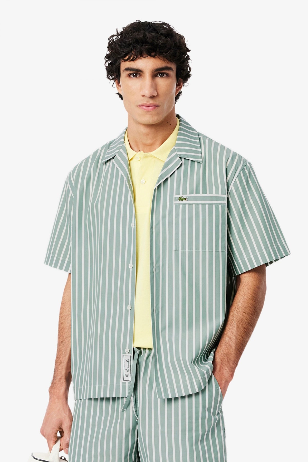 LACOSTE SLEEVED CASUAL SHIRT en color VERDE  (1)