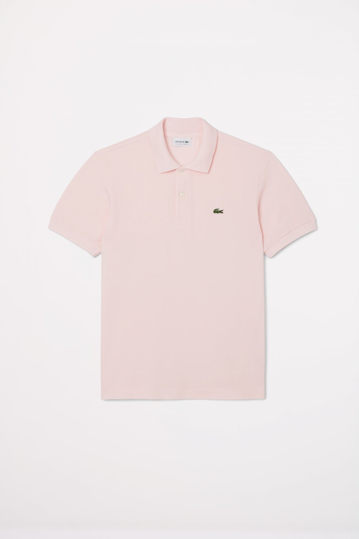 LACOSTE  SHORT SLEEVED RIBBED COLLAR en color ROSA  (2)