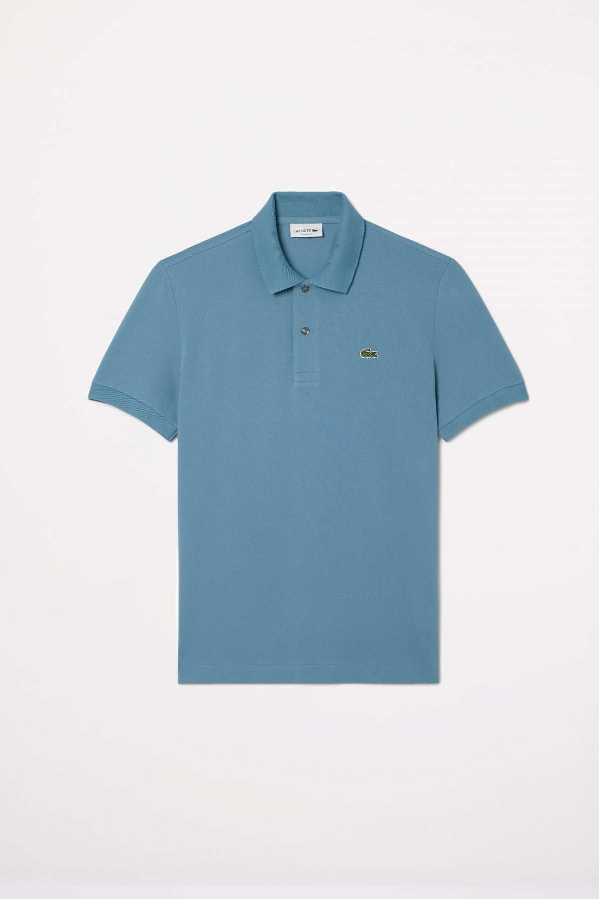 LACOSTE  SHORT SLEEVED RIBBED COLLAR en color AZUL  (2)