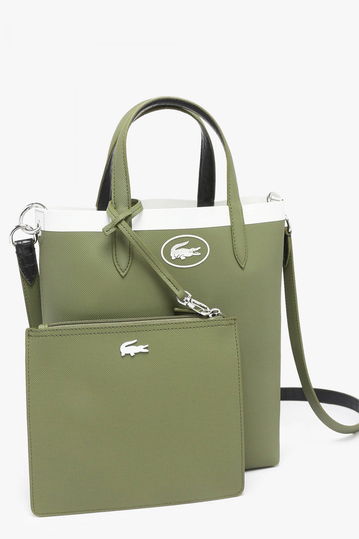 LACOSTE  ANNA SEASONAL SMALL VERTIC en color VERDE  (2)